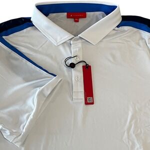 NWT Redvanly Sevigne Polo Shirt Mens XXL Bright White Golf Stretch Performance
